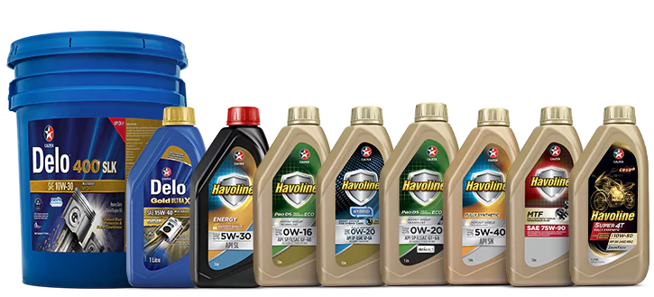 Caltex Havoline and Delo lubricants range