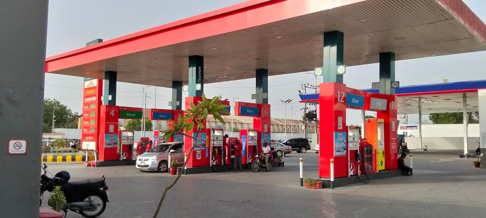 Caltex fuel pumps dispensing petrol and diesel
